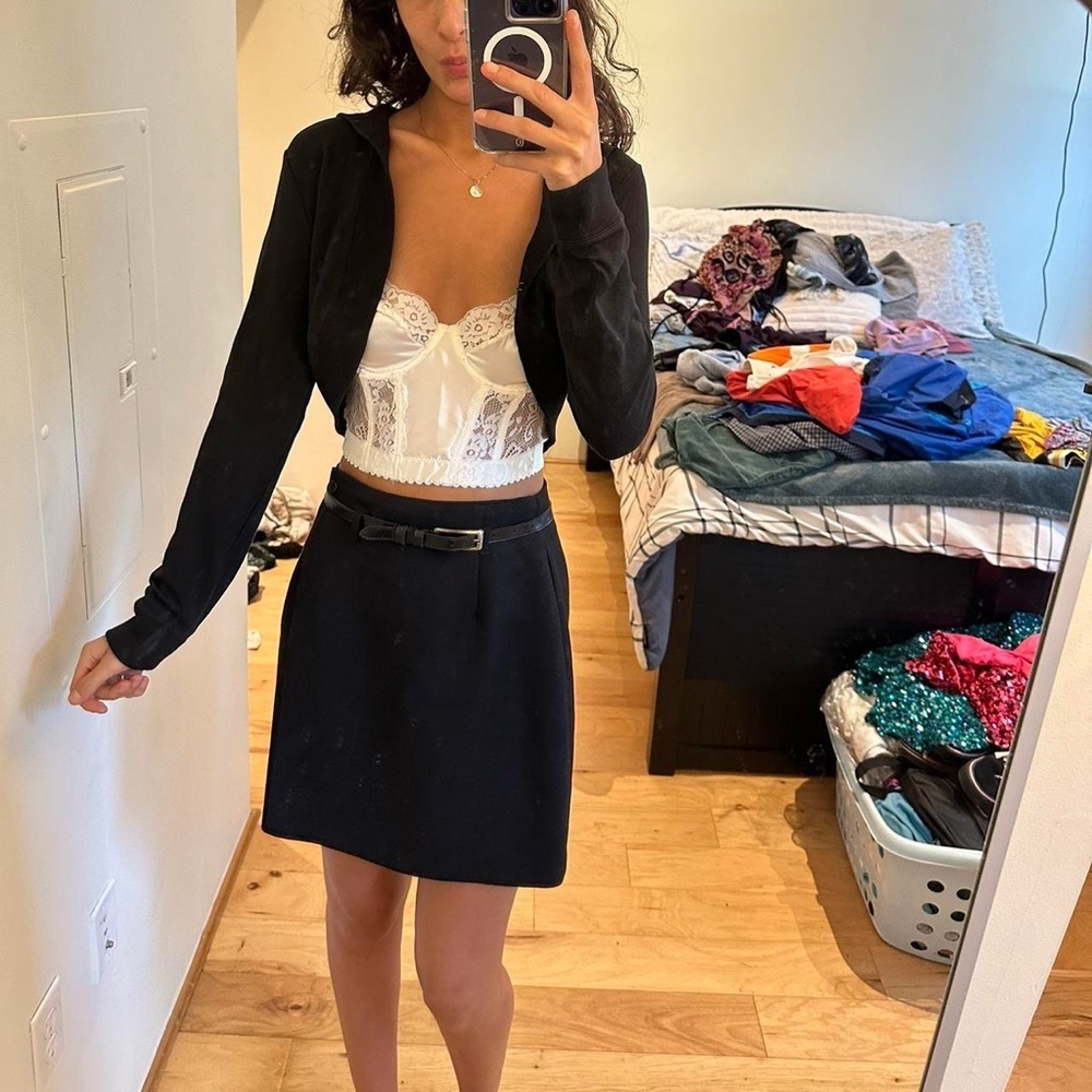 Ann Taylor Black Cropped Boléro Jacket